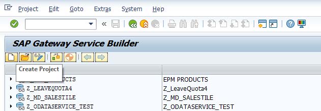 SAP Gateway Service Builder